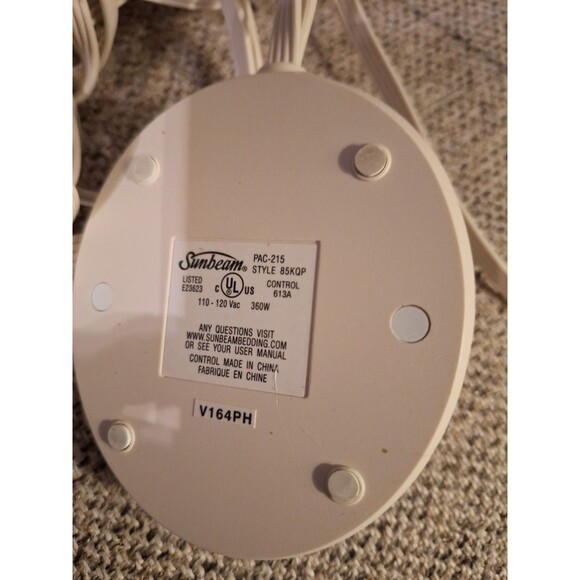 SUNBEAM Electric Blanket 4 Prong DOUBLE Controller 613A‎  L78-DD2D Style 85KQP - Picture 5 of 5
